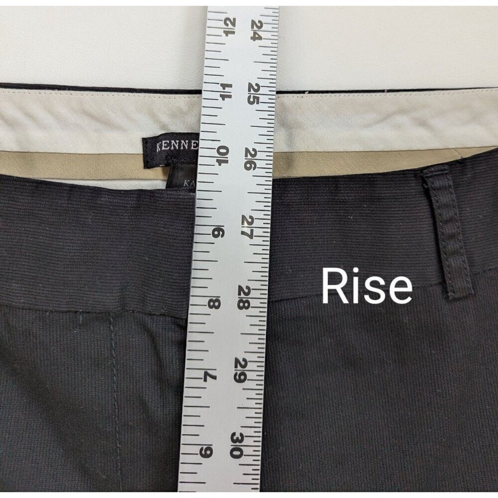 Kenneth Cole Kayla Wide Leg Dress Pant Flat Front Black Size 8 - Picture 10 of 11